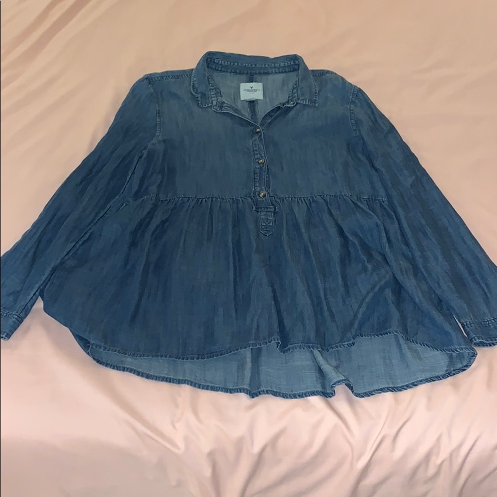 AE Denim Pepulum Top